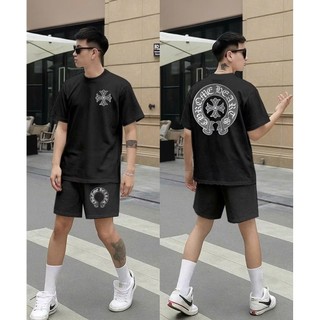 Bộ Thể Thao In Hình TRÒN 2 Mặt Phối Áo Kèm Quần Cá Tính, Chất Liệu Cotton Khô Mềm, Mịn, Co Dãn 4 Chiều Cao Cấp