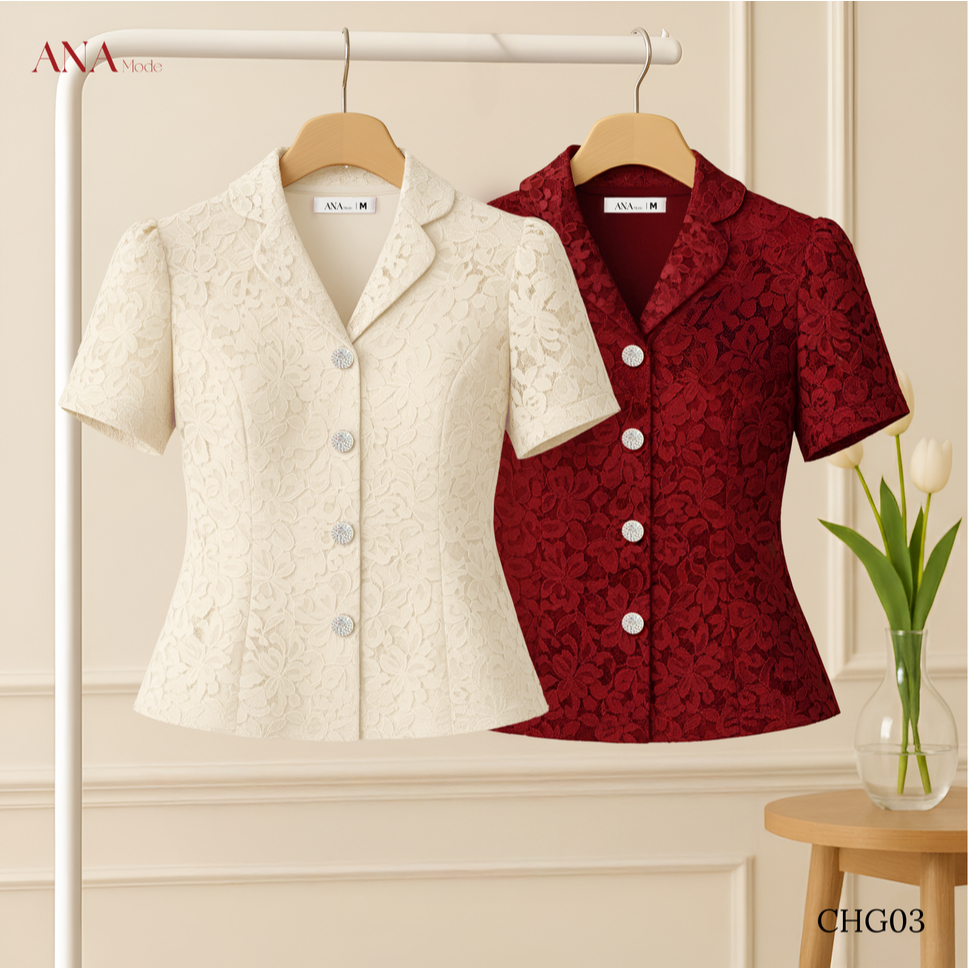 Set Quà Tặng Mẹ Ý Nghĩa Thương Hiệu ANA Mode (Áo CHG03 + Chân váy CHE17 kèm hộp quà)