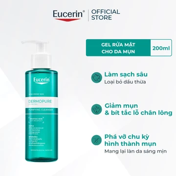 [LuciexEucerin] Gel rửa mặt Eucerin® DermoPure Clinical Purifying Cleanser 200ml