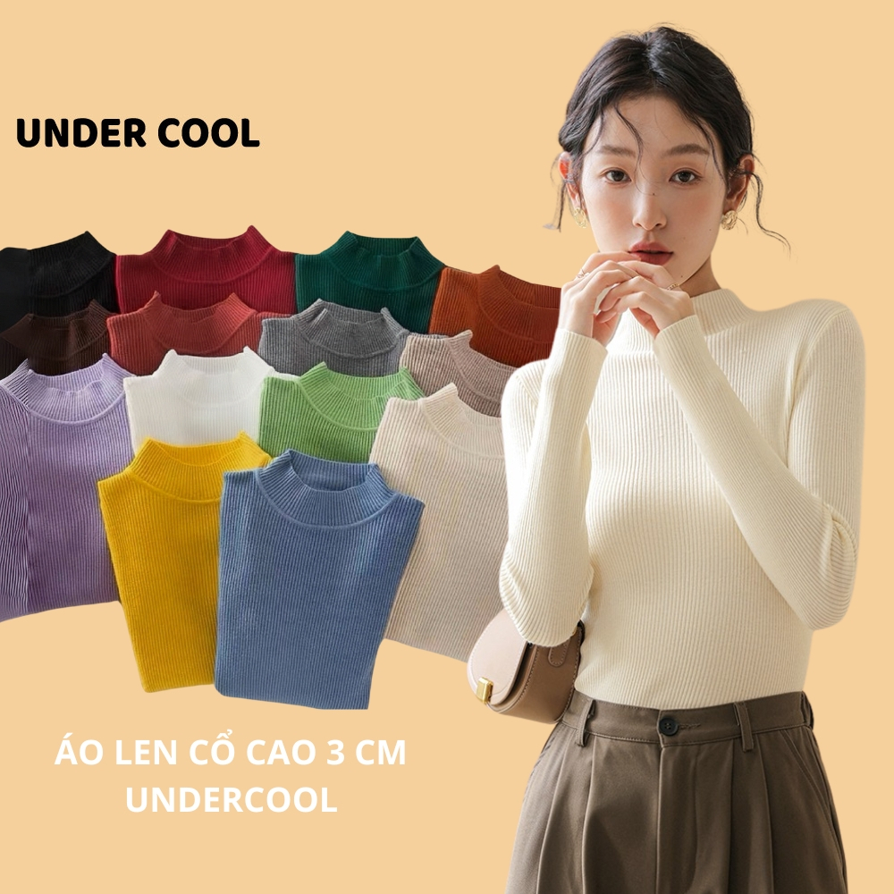 Áo len cổ thấp co dãn ôm sát UNDERCOOL len tăm cổ 3cm giữ nhiệt thiết kế trẻ trung nhiều màu sắc trẻ trung Live - ADT01