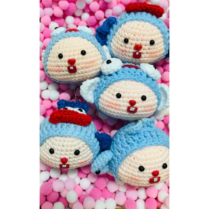 Móc khoá đầu thú dễ thương cute len hanmade