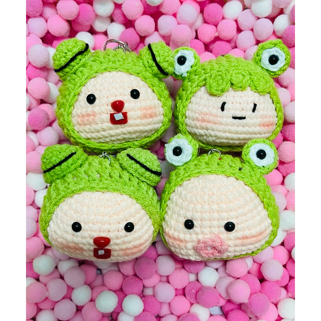 Móc khoá đầu thú dễ thương cute len hanmade