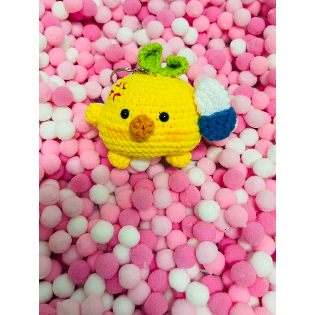 Móc khoá đầu thú dễ thương cute len hanmade