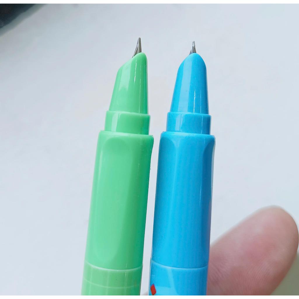 Bút Máy Bấm Xóa Được Ngòi Mài 0.38mm - Viết Êm Trơn, Tẩy Sạch, Kèm Piston Bơm Mực Cho Bé Trai & Bé Gái