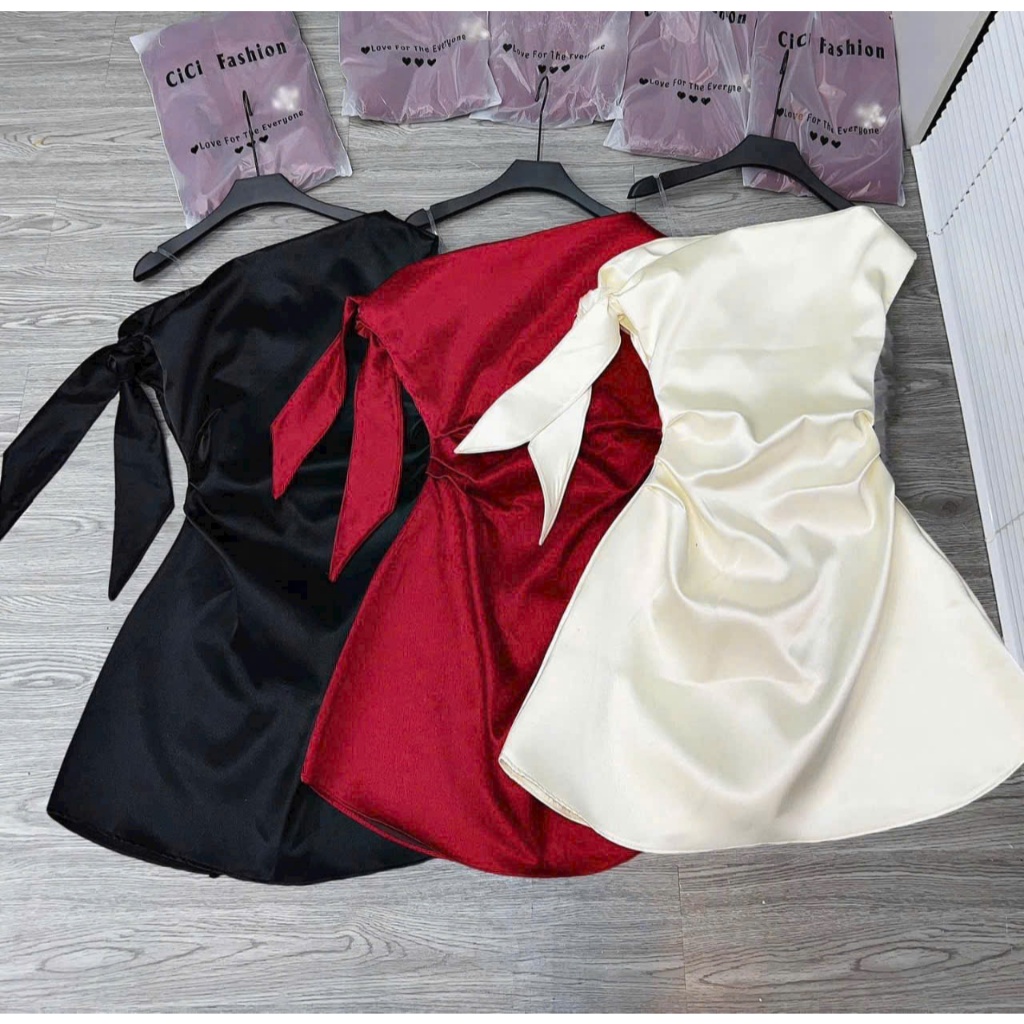 Set Váy Tapta Cao Cấp Lệch Vai Sang Trọng Dự Tiệc Body Tôn Dáng Thời Trang Nữ Hot Trend
