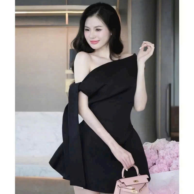 Set Váy Tapta Cao Cấp Lệch Vai Sang Trọng Dự Tiệc Body Tôn Dáng Thời Trang Nữ Hot Trend