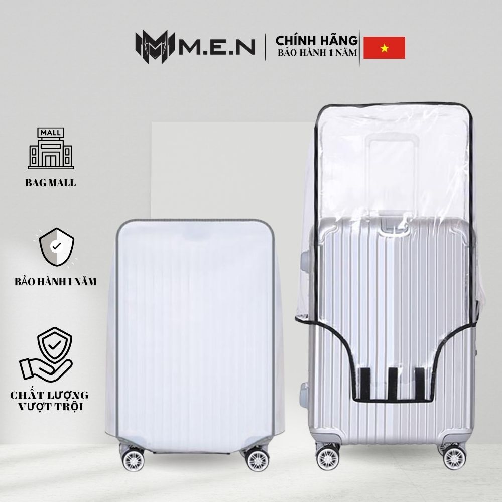 Trùm vali Bằng nhựa Trong suốt có Viền size 18-20-24-26-28-30 inch K501 {CHỐNG NƯỚC}