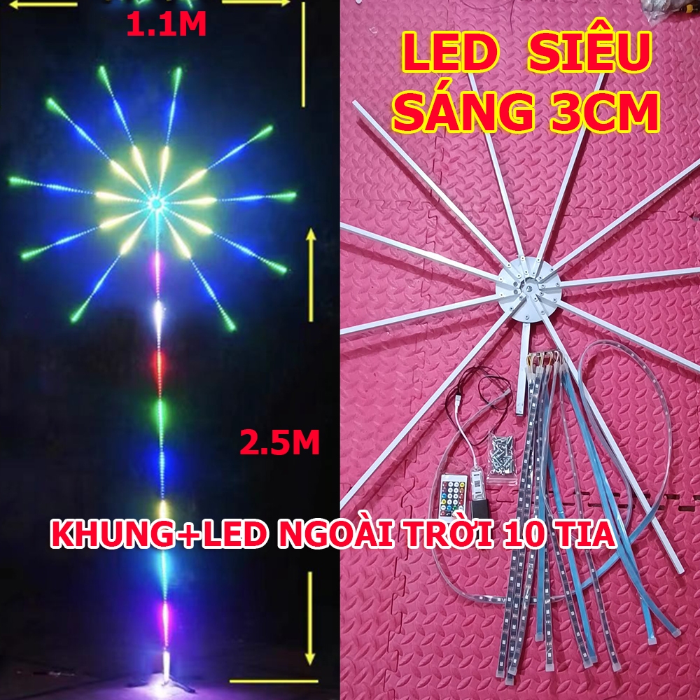 Khung Led Pháo Hoa Ngoài Trời 10 tia | Shopee Việt Nam