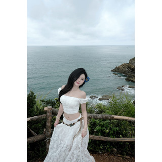 BY XIU ( CHÍNH CHỦ THIẾT KẾ ) - " Lily Set " SET ÁO REN TRỄ VAI MIX CHÂN VÁY DÀI ( có đệm ngực )