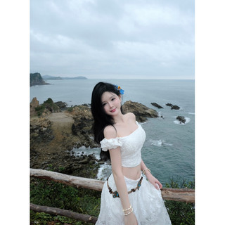 BY XIU ( CHÍNH CHỦ THIẾT KẾ ) - " Lily Set " SET ÁO REN TRỄ VAI MIX CHÂN VÁY DÀI ( có đệm ngực )
