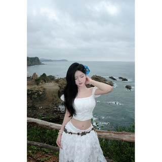 BY XIU ( CHÍNH CHỦ THIẾT KẾ ) - " Lily Set " SET ÁO REN TRỄ VAI MIX CHÂN VÁY DÀI ( có đệm ngực )