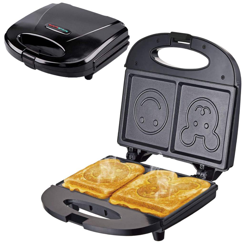 Máy ép bánh mì sandwich RAF 850W làm nóng nhanh, bánh chín đều 2 mặt