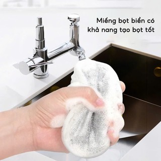 COMBO 10 Miếng Chà Rửa Bát – Miếng Rửa Chén Bát 2 Mặt, Cọ Xoong Nồi Chảo Đa Năng, Tiện Lợi Cho Nội Trợ