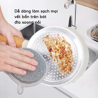 COMBO 10 Miếng Chà Rửa Bát – Miếng Rửa Chén Bát 2 Mặt, Cọ Xoong Nồi Chảo Đa Năng, Tiện Lợi Cho Nội Trợ