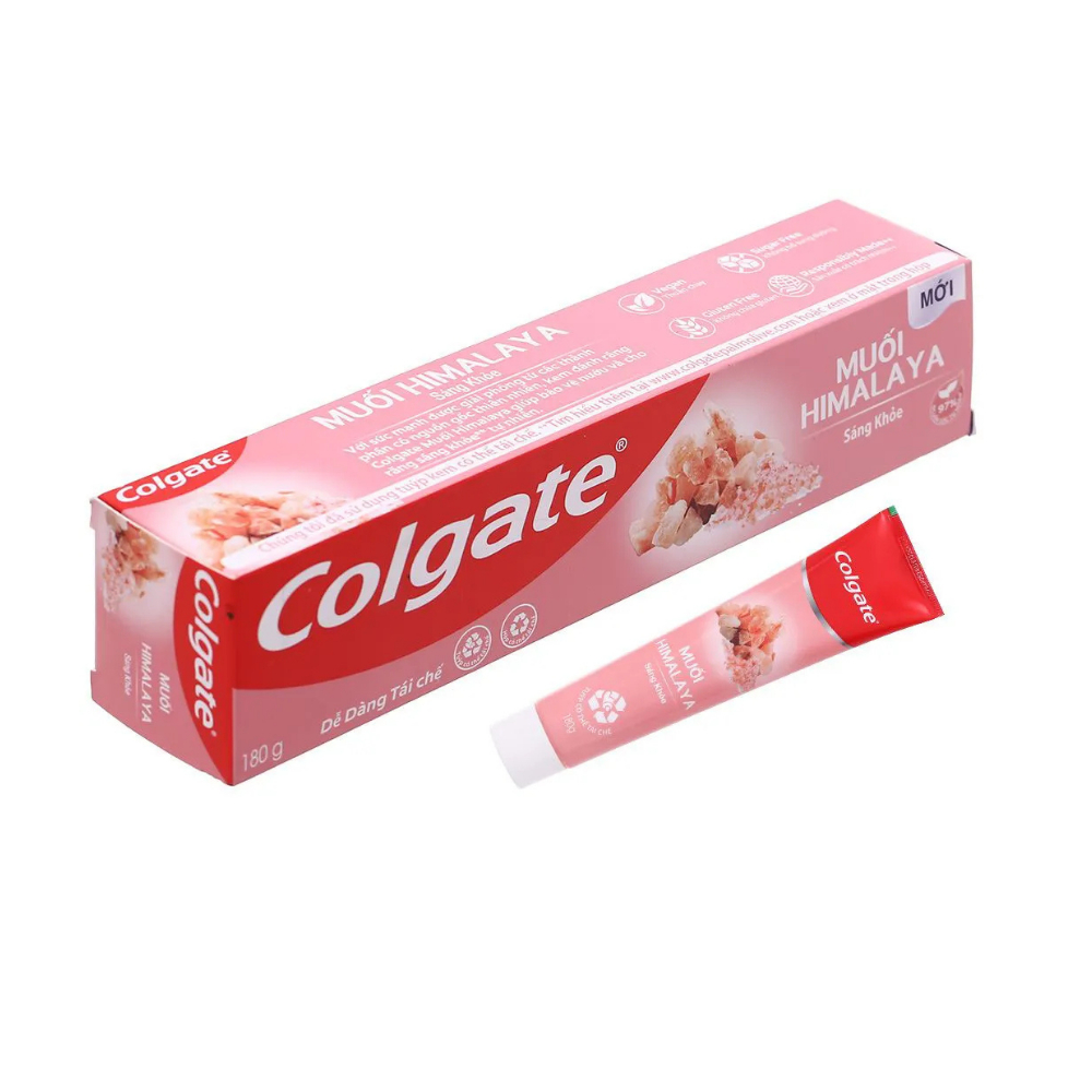 [CHÍNH HÃNG] Kem Đánh Răng Colgate Thiên Nhiên Muối Hồng Himalaya (180g) – Răng Sáng Khỏe