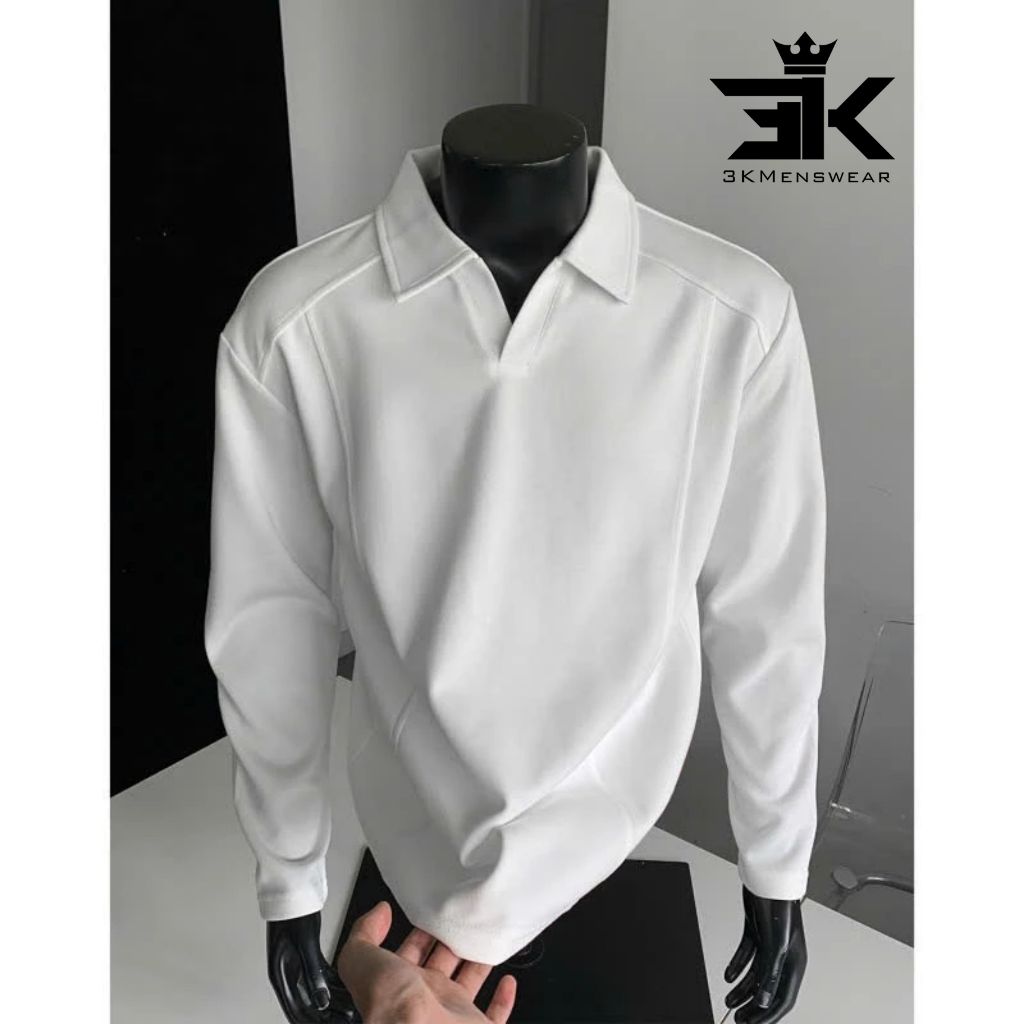 Áo Nỉ Sweater Nam, Dài Tay Cổ V Form Clean Basic Thời Trang Hàn Quốc vải Nỉ 2 Da Cao Cấp 3KMenswear