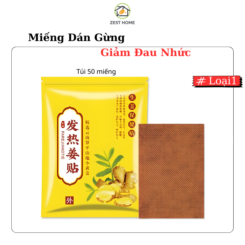Miếng Dán Gừng Nóng Giảm Đau Vai Gáy - Hình Ảnh Thực Tế