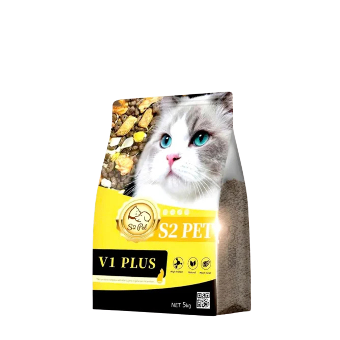 [TÚI 5KG] Hạt Cho Mèo S2Pet V1 Plus Siêu Topping – Đạm 32%, Hạt Mềm Dễ Nhai, Mượt Lông, Phù Hợp Mọi Lứa Tuổi