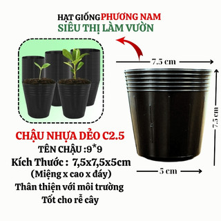 Combo 5 Chậu Nhựa Dẻo Nhiều Kích Thước  Phương Nam