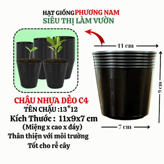 Combo 5 Chậu Nhựa Dẻo Nhiều Kích Thước  Phương Nam