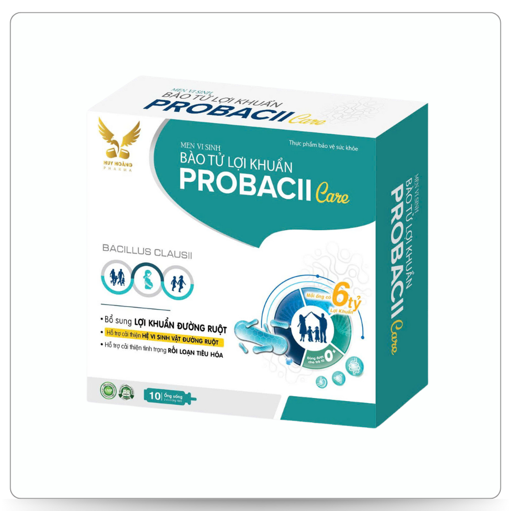[HÀNG CTY - QUÀ] Men vi sinh PROBACII CARE – Hỗ trợ tiêu hóa khỏe mạnh, tăng đề kháng, hấp thu tối ưu - 10 ống x 10ml