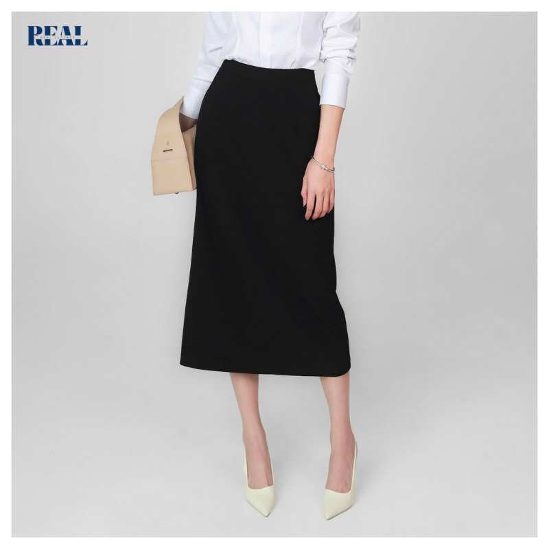 Chân váy chữ A cơ bản Japan 75cm REAL CLOTHES (tổng hợp màu), vải kaki lụa ít nhăn