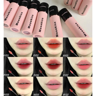[Mookiss] Son Kem Bùn Lì Mooekiss Mềm Mịn, Bóng Mỏng, Tint Nhung Lì, Dưỡng Ẩm, Không Khô Môi Và Lâu Trôi 3g