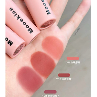 [Mookiss] Son Kem Bùn Lì Mooekiss Mềm Mịn, Bóng Mỏng, Tint Nhung Lì, Dưỡng Ẩm, Không Khô Môi Và Lâu Trôi 3g