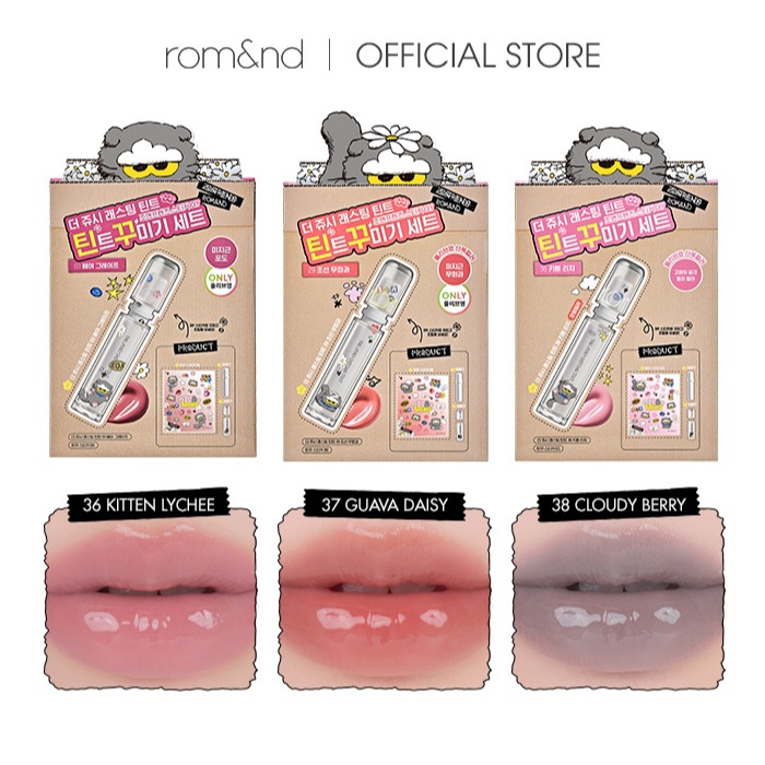 [ZOA Collection] [Romand X ZO&FRIENDS] (Set DIY) Son Tint lì cho môi căng mọng The Juicy Lasting Tint