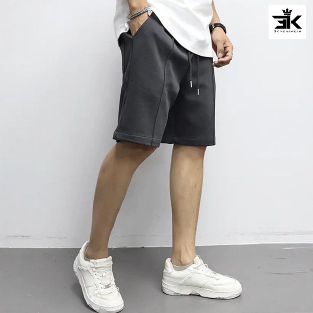 Quần quần đùi nam, quần short nam 3KMENSWEAR chất nỉ cotton dày dặn chân cua from 45-85kg