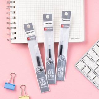 [TẶNG BÚT] Combo 10 20 Ruột Bút Gel Bấm 0.5mm Ngòi ST 2 Bi Viết Trơn Thay Bút Gel Bấm Mực Xanh Đen Lâu Hết CL-GR104