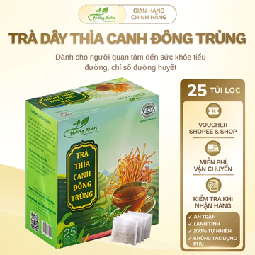 Trà Dây Thìa Canh Đông Trùng Hương Xuân, Trà Thảo Mộc Từ Thiên Nhiên, An Lành Cho Sức Khỏe, 25 Gói