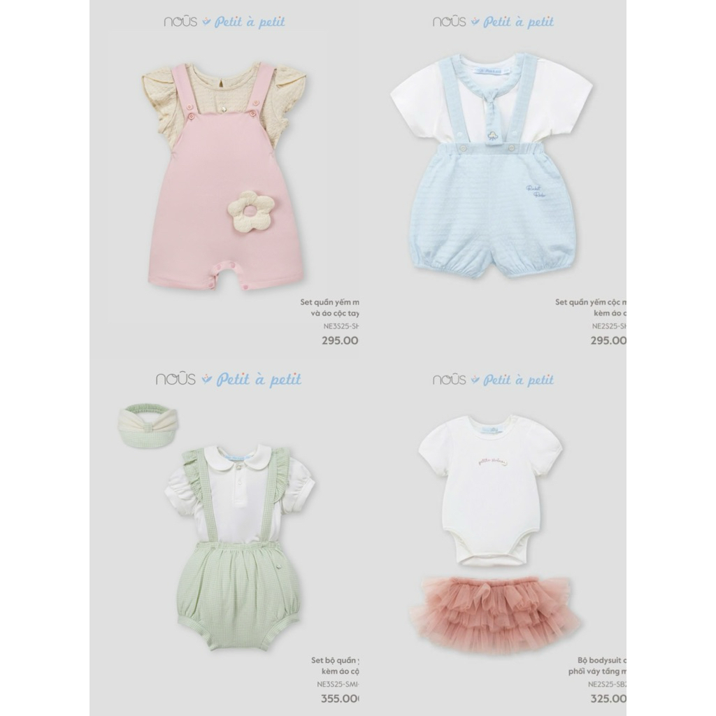 set xinh cho bé hãng Nous , siêu mềm mại , thấm hút