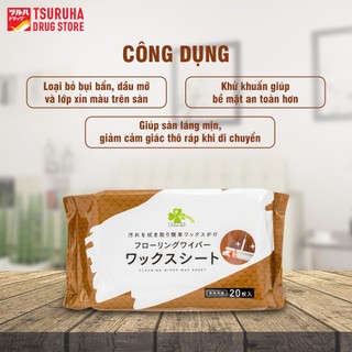 Khăn Ướt Lau Sàn Chứa Sáp Giúp Sàn Sáng Bóng Hiệu Quả Vượt Trội KURASHI RHYTHM 20 Miếng