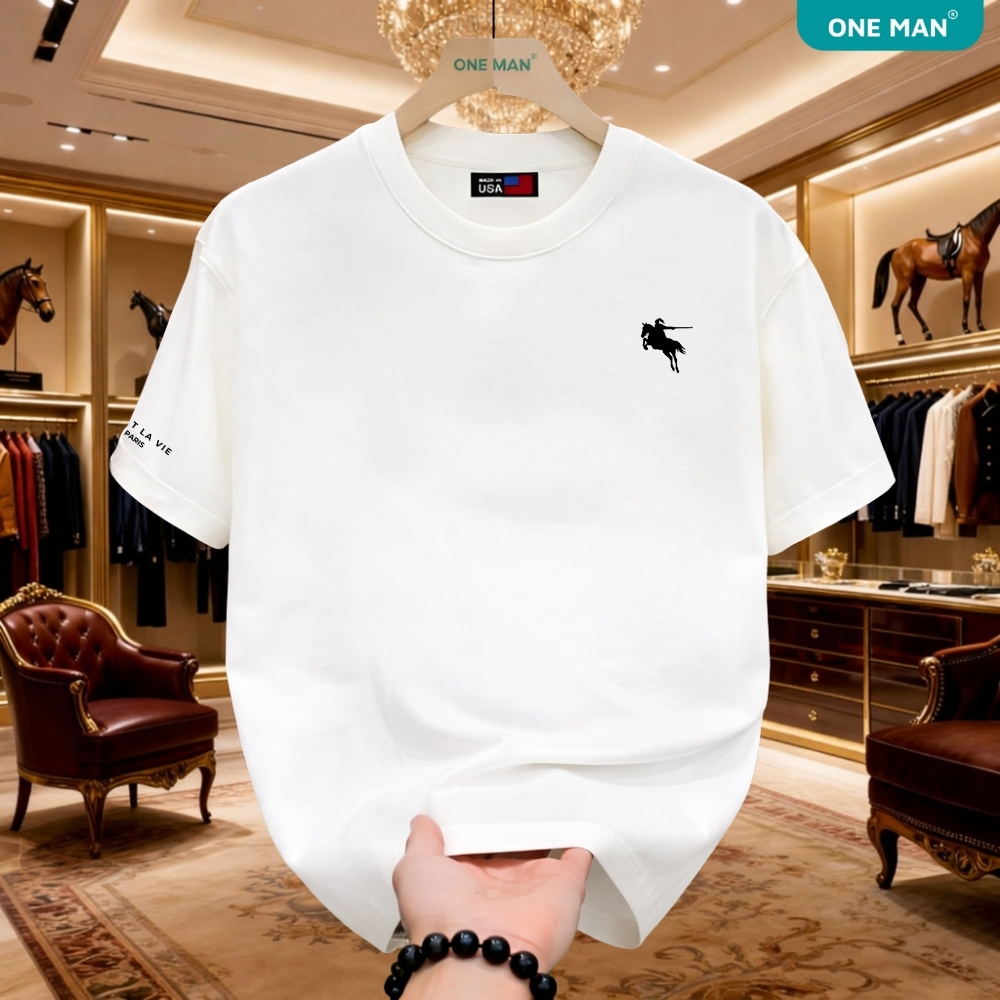 Áo Thun 100% Cotton In Hình Ngựa Nhập Khẩu Nam Nữ Form Rộng ONE MAN Oversize Lên Form Cực Đẹp AP193