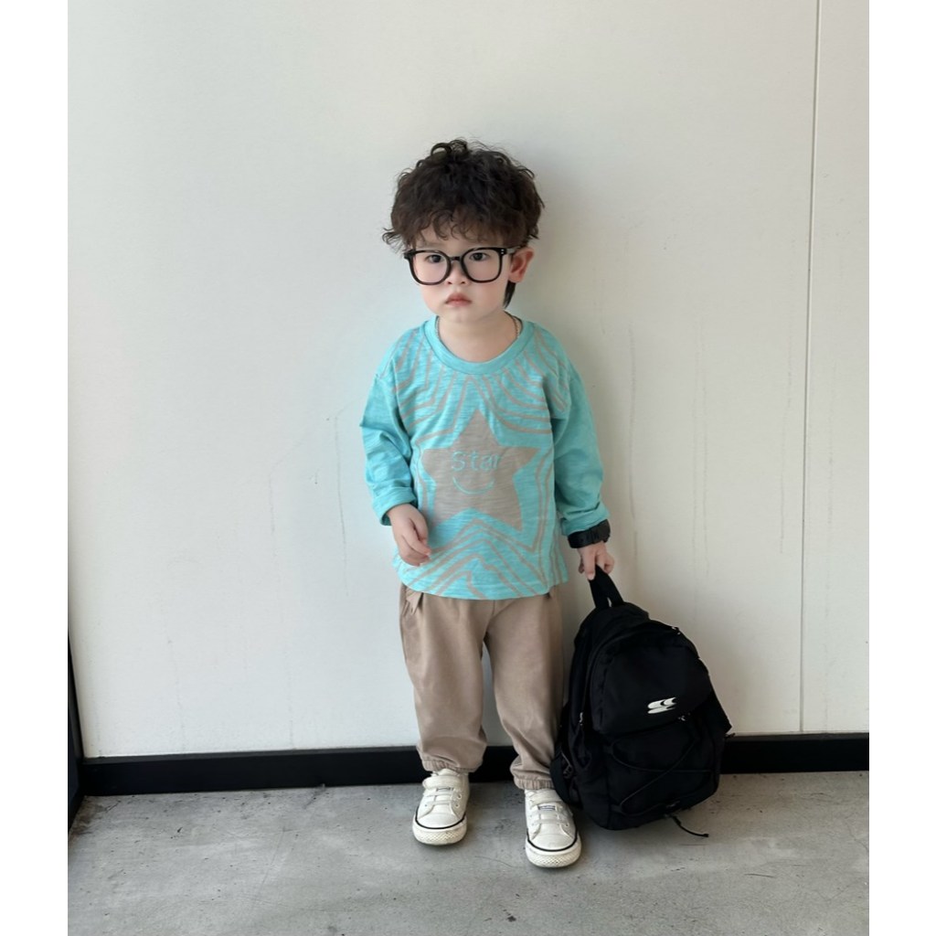 Set bộ dài tay bé trai Miniumbaby hình ngôi sao sành điệu, chất vải áo cotton mềm mát da bé SB2481