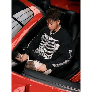Áo thun Tay dài Sweater Cổ tròn BONE I BLACK Local ICVCVNI Unisex