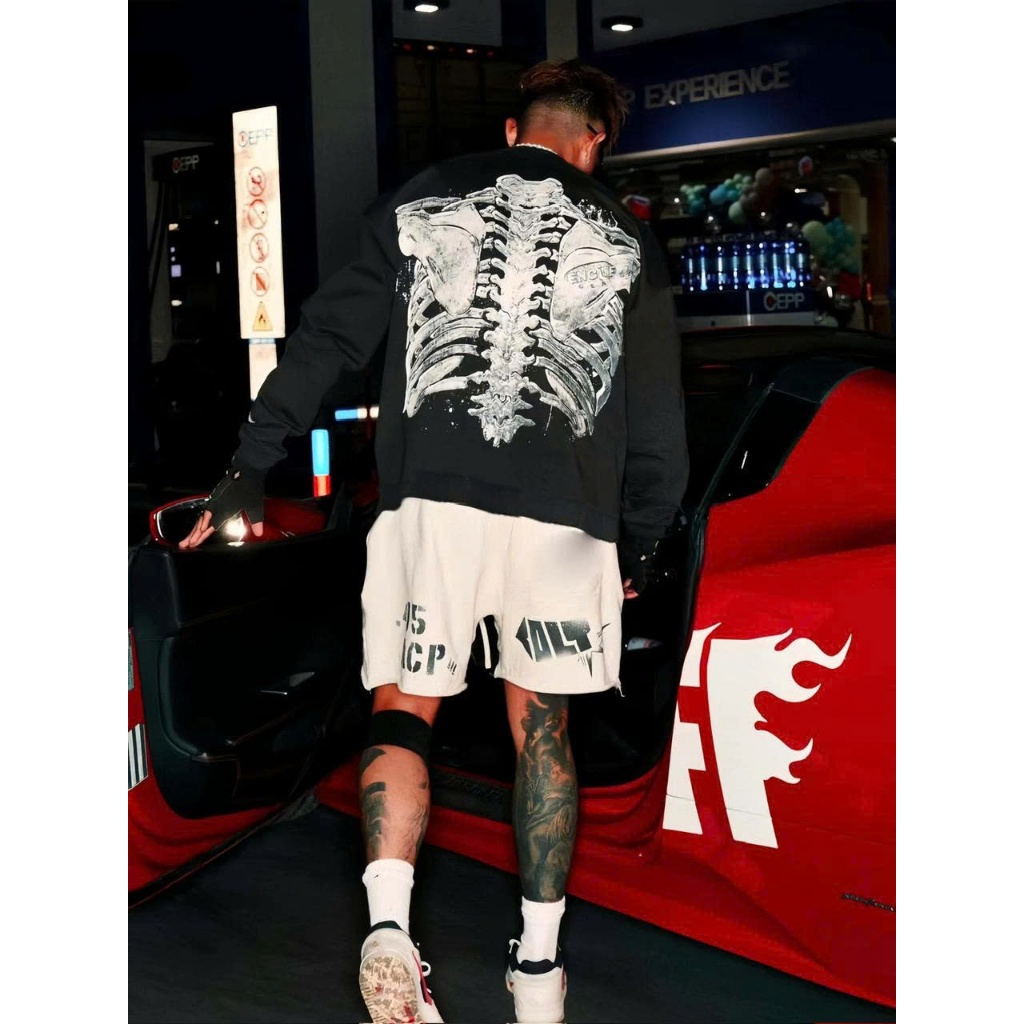 Áo thun Tay dài Sweater Cổ tròn BONE I BLACK Local ICVCVNI Unisex