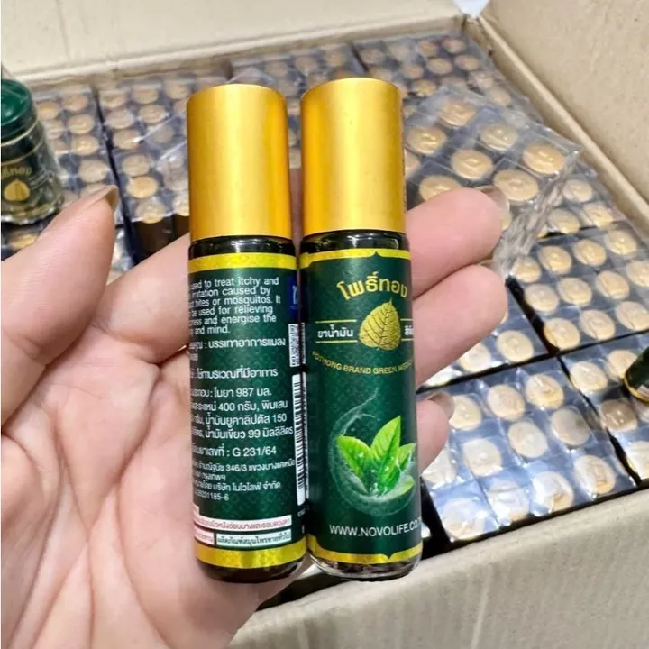 Dầu Lăn Thảo Dược Lá Bồ Đề 8ml , Dầu gió dầu nước lá bồ đề 8ml