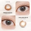 Kính áp tròng khoá ẩm 8H 1 Tháng Màu Nâu Khói Pha Lục Bảo CARASE, Lens cận PERRIDOT BROWN