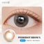 Kính áp tròng khoá ẩm 8H 1 Tháng Màu Nâu Khói Pha Lục Bảo CARASE, Lens cận PERRIDOT BROWN