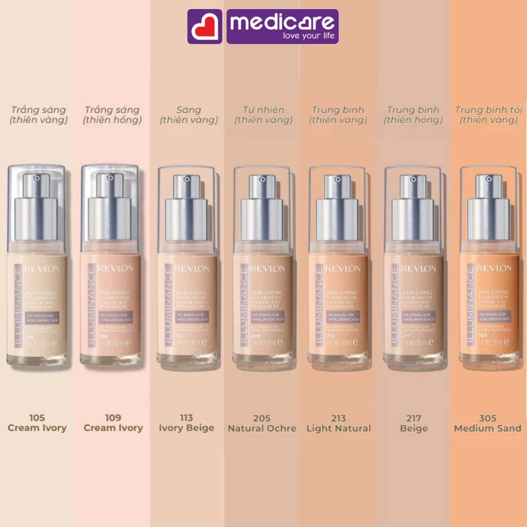 Kem nền REVLON Illuminance Skin-Caring Foundation 30g