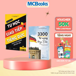 Sách - Combo 3300 từ vựng Tiếng Đức & Tự học giao tiếp Tiếng Đức dành cho người mới bắt đầu