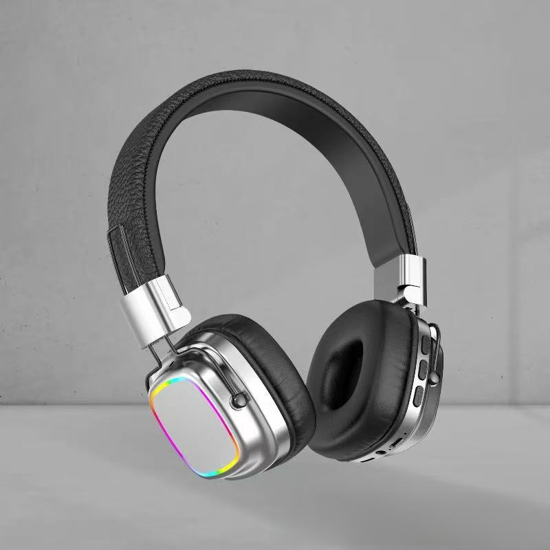 Tai Nghe Bluetooth 5.3 Tai Nghe Không Dây Bass Mạnh LED RGB Micro 12 Giờ Chụp Tai Có Dây