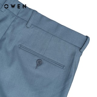 Owen - Quần tây Regular Fit Tăng đơ QRT257103 màu Xanh nhạt chất liệu TR Spandex