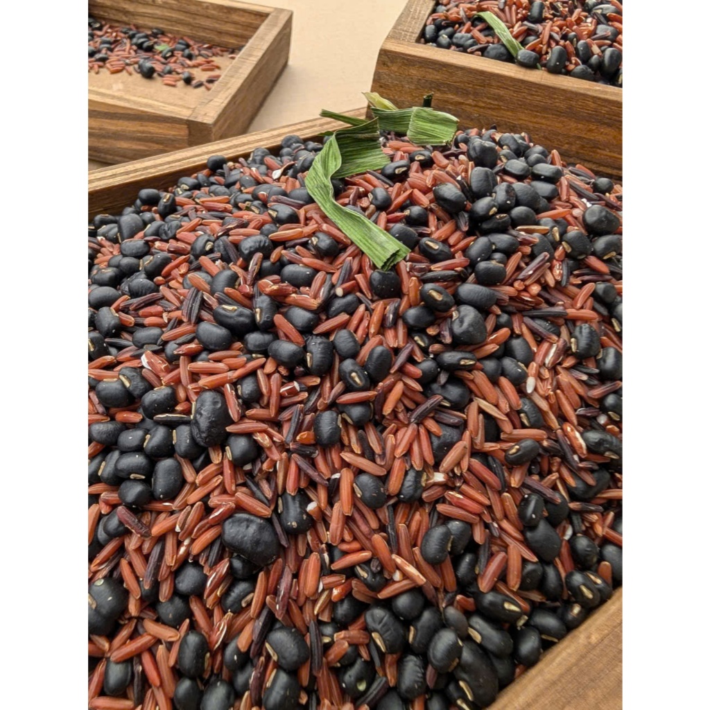 1kg Trà Gạo Lứt Đậu Đen xanh lòng rang sẵn - thải độc gan, làm đẹp da, ổn định đường huyết, giảm cân, lợi sữa