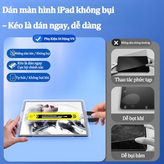 Kính cường lực iPad HD hộp dán không bụi cho Gen 5 6 7 8 9 10 11 Mini 4 5 6 7 Air 3 4 5 6 7 Pro 10.5 11 13