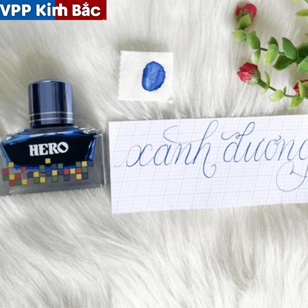 Lọ Mực Bút Máy Hero Cao Cấp 40ml - Mực Nhanh Khô, Không Lắng Cặn, Nhiều Màu Sắc Đẹp Cho Học Sinh & Văn Phòng