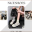 Giày Búp Bê Lolita Cao 4cm, Giày Đốc Nữ Quai Dán Ngang Phối Ngọc (CÓ HỖ TRỢ ĐỔI SIZE) || Mã N51