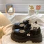 Giày Búp Bê Lolita Cao 4cm, Giày Đốc Nữ Quai Dán Ngang Phối Ngọc (CÓ HỖ TRỢ ĐỔI SIZE) || Mã N51